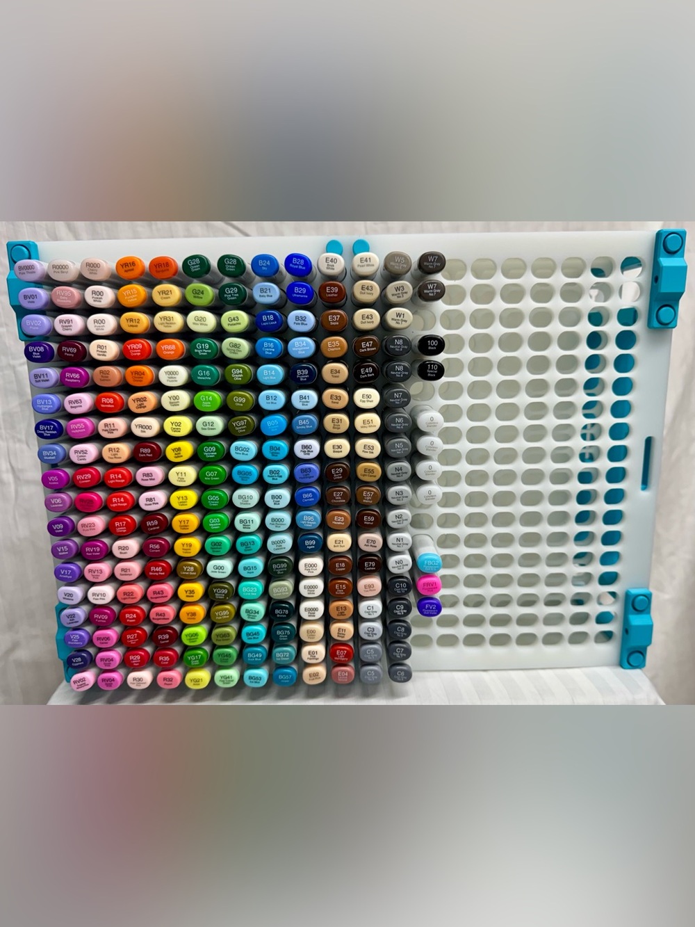 Copic Sketch Dual Tip Markers- 227 alcohol markers & custom marker holder